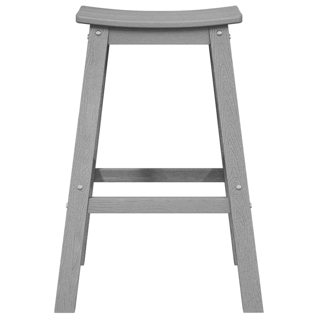 Outdoor Furniture Set Garden Bar 4 Pcs Light Grey Hdpe Removable
