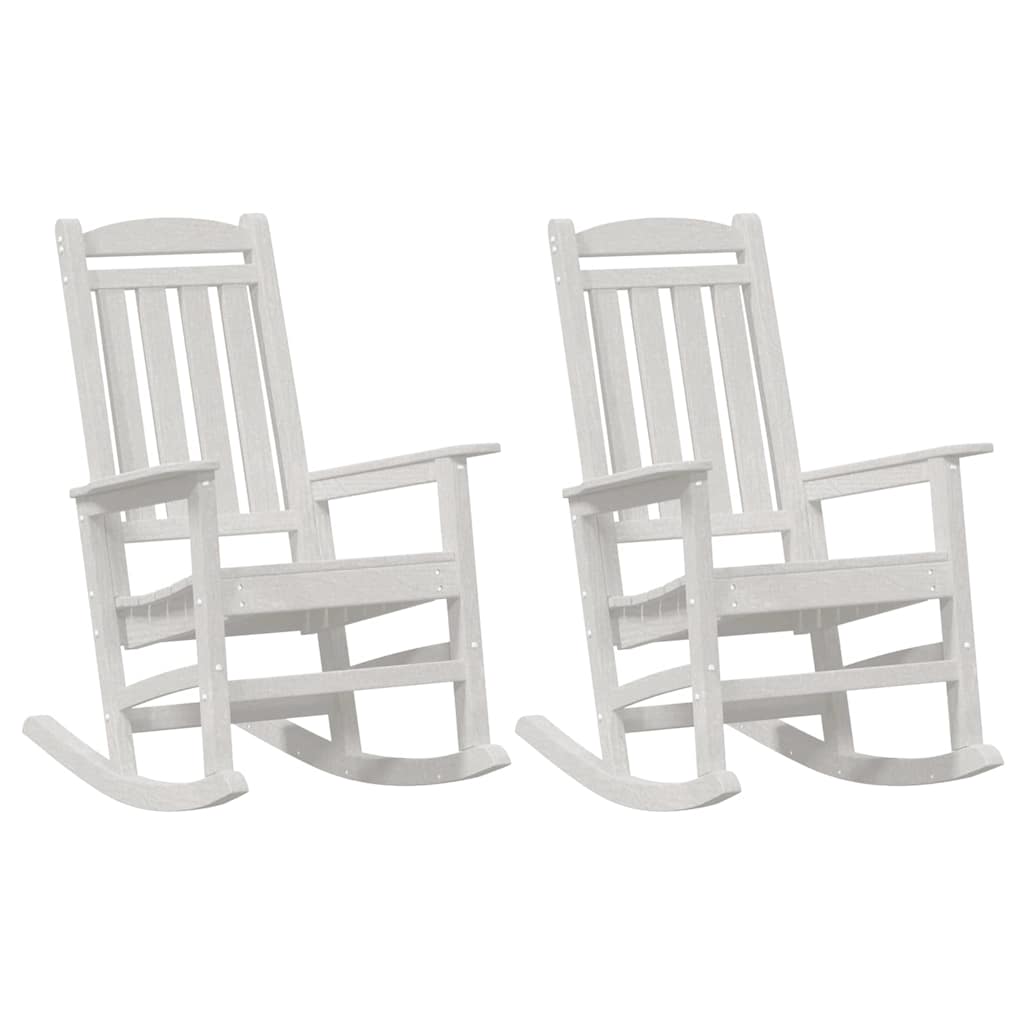 Outdoor Chair Rocking 3 Pcs Polyethylene White Light Grey Black Navy Blue 92 Cm