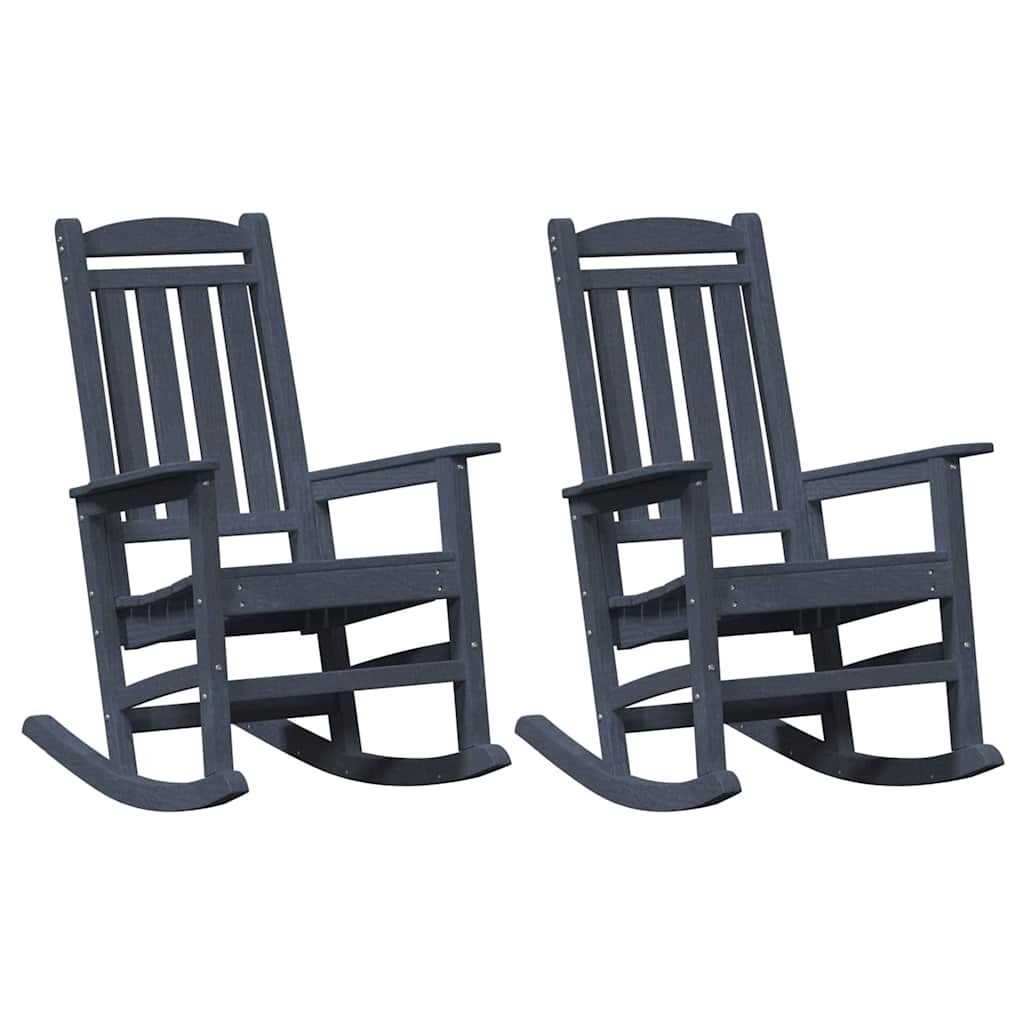 Outdoor Chair Rocking 3 Pcs Polyethylene White Light Grey Black Navy Blue 92 Cm
