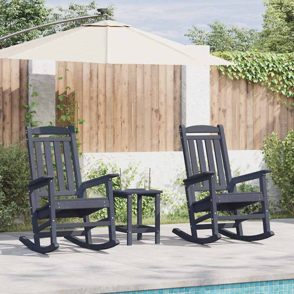 Rocking Chair 3 Pcs Polyethylene