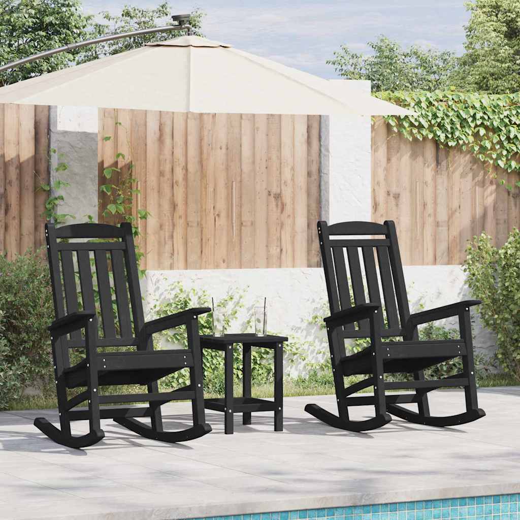 Rocking Chair 3 Pcs Polyethylene