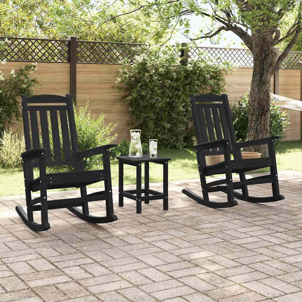 Rocking Chair 3 Pcs Polyethylene