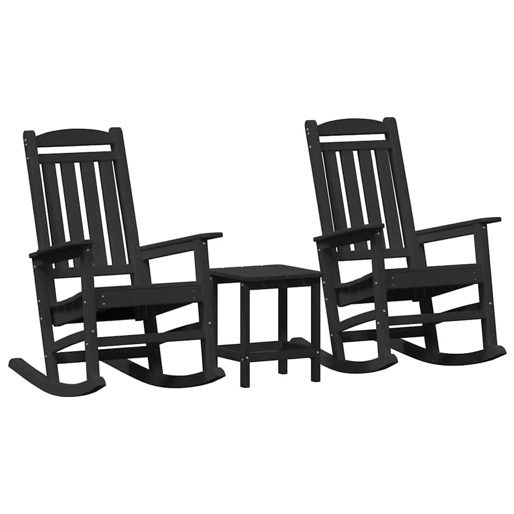 Rocking Chair 3 Pcs Polyethylene