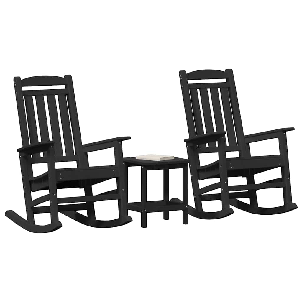 Rocking Chair 3 Pcs Polyethylene