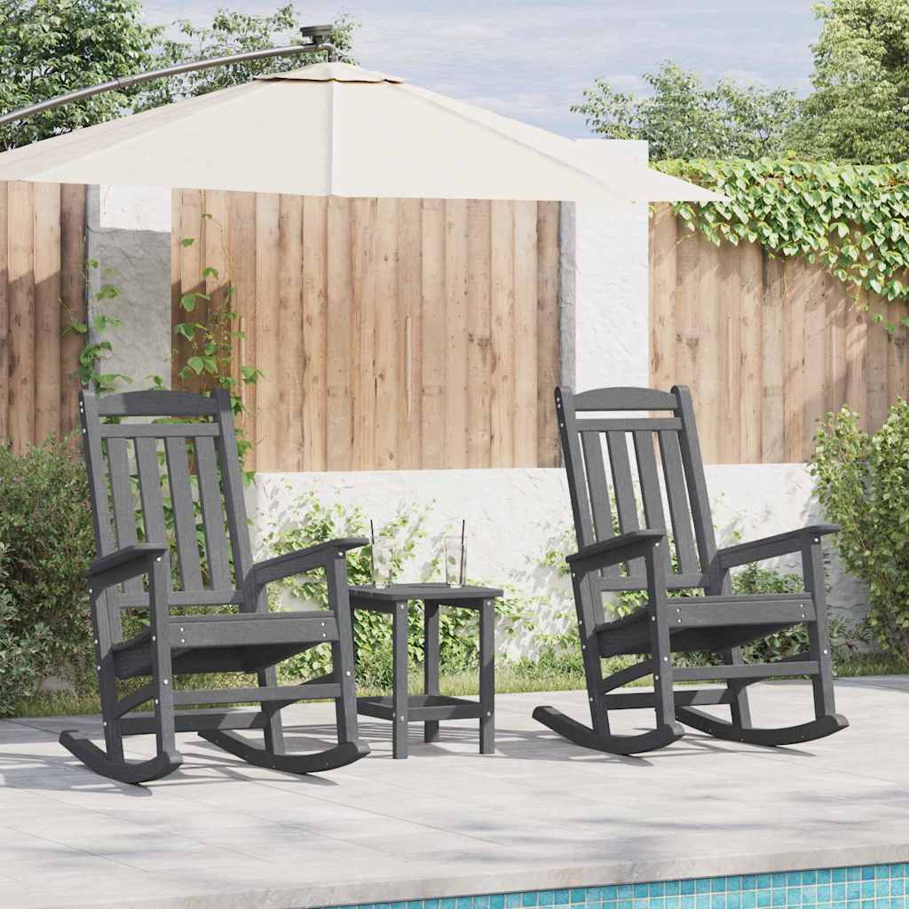 Rocking Chair 3 Pcs Polyethylene