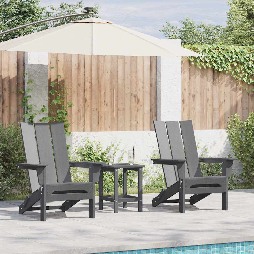 Garden Chair 3 Pcs 80.5 X 74.5 X 92 Cm Polyethylene