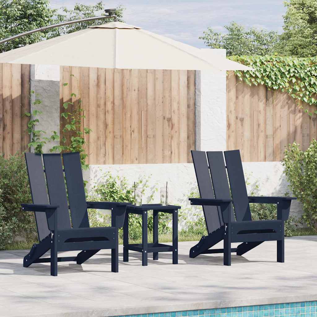 Garden Chair 3 Pcs 80.5 X 74.5 X 92 Cm Polyethylene