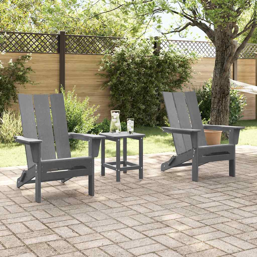 Garden Chair 3 Pcs 80.5 X 74.5 X 92 Cm Polyethylene