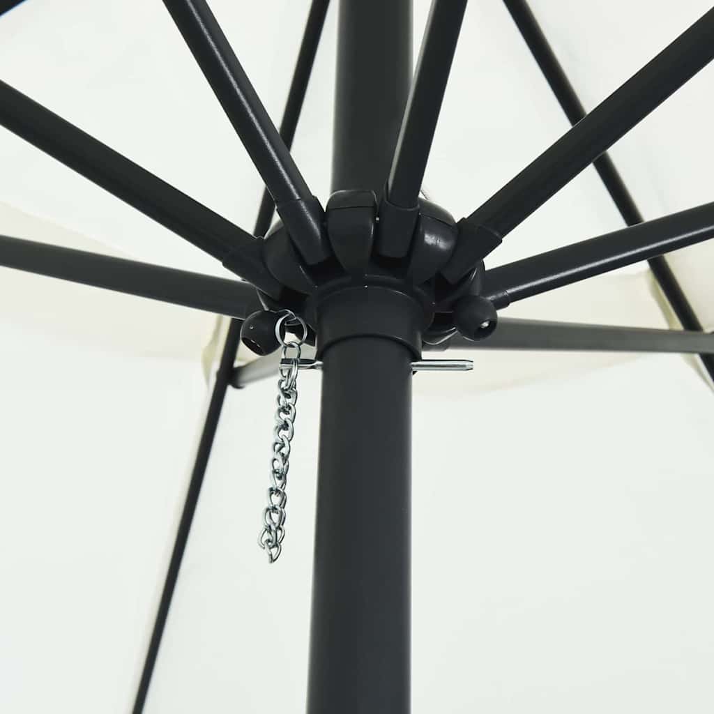 Garden Parasol 394x394cm Large Outdoor Umbrella UV Resistant Black Anthracite 39
