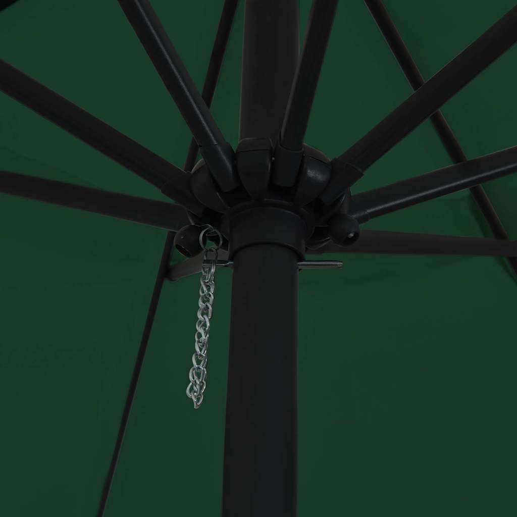 Garden Parasol 394X394Cm Large Outdoor Umbrella UV Resistant Black Anthracite 39