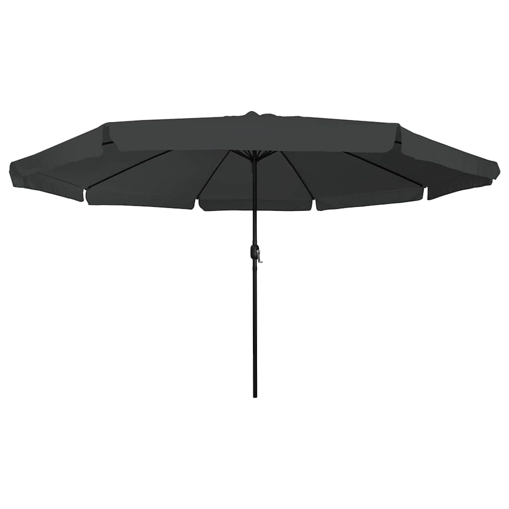 Garden Parasol 394x394cm Large Outdoor Umbrella UV Resistant Black Anthracite 39