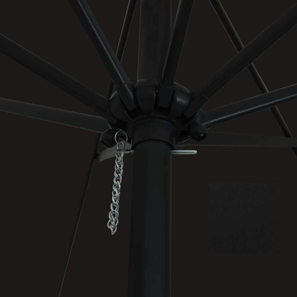 Garden Parasol 394 X 394 X 248 Cm Polyester And Steel