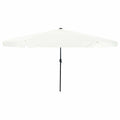 Garden Parasol 395x395cm LED Outdoor Umbrella UV Resistant Black Anthracite Sand