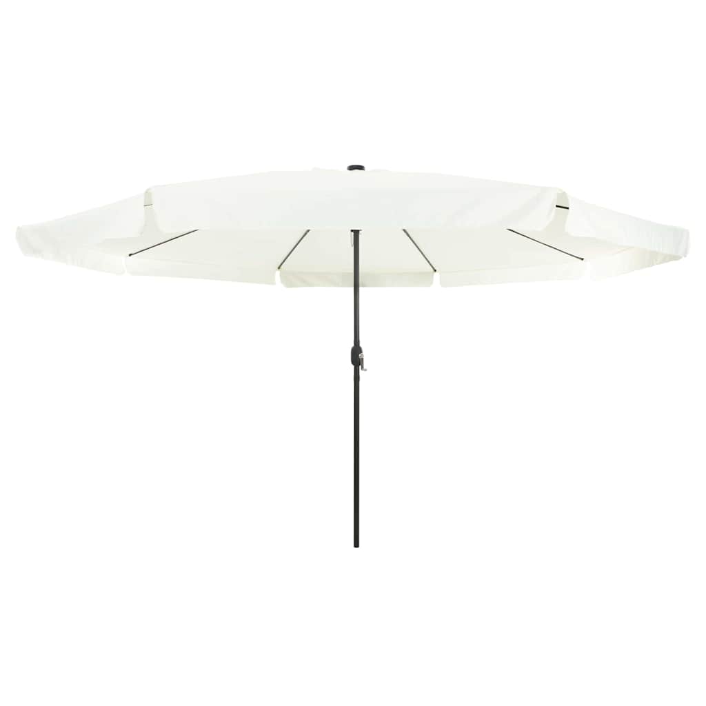 Garden Parasol 395x395cm LED Outdoor Umbrella UV Resistant Black Anthracite Sand