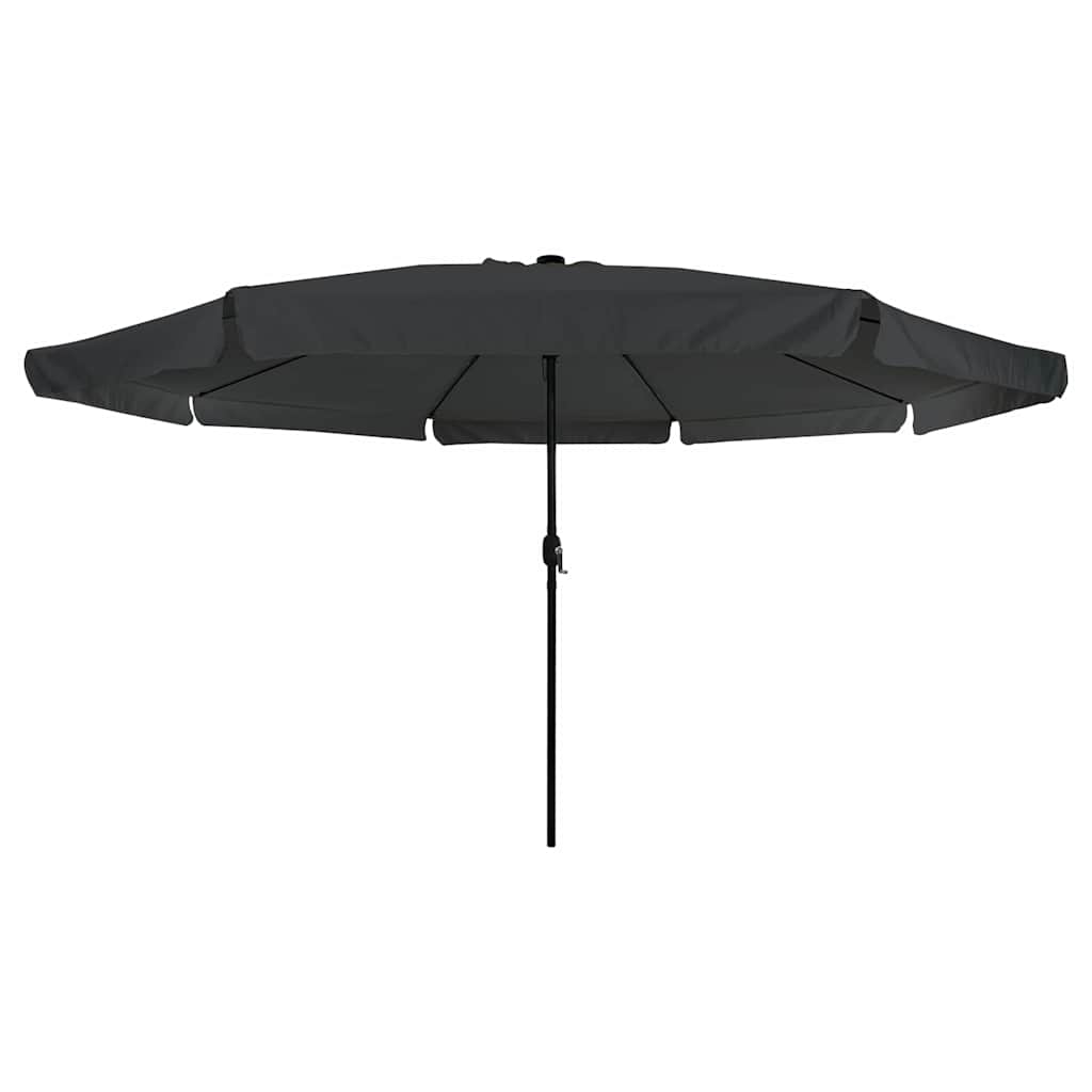 Garden Parasol 395x395cm LED Outdoor Umbrella UV Resistant Black Anthracite Sand