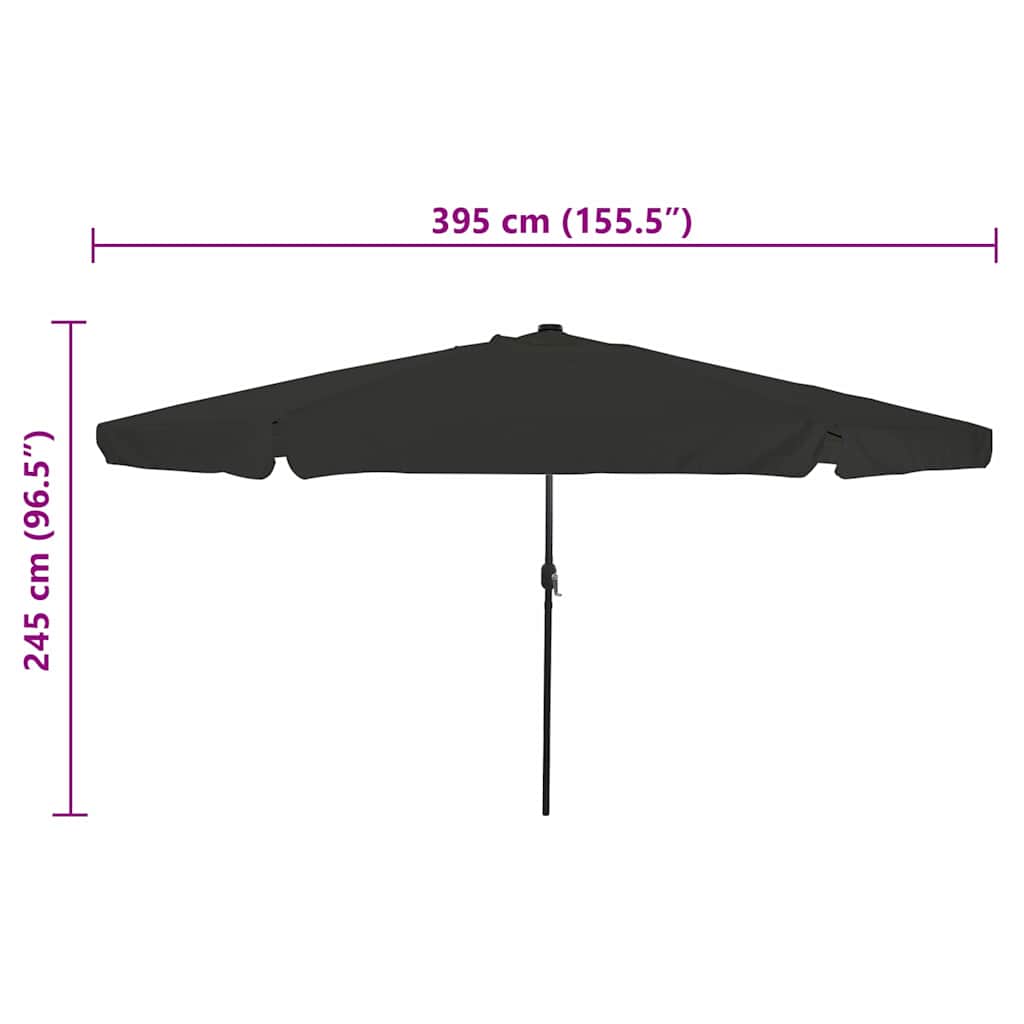 Garden Parasol 395 X 395 X 245 Cm Polyester