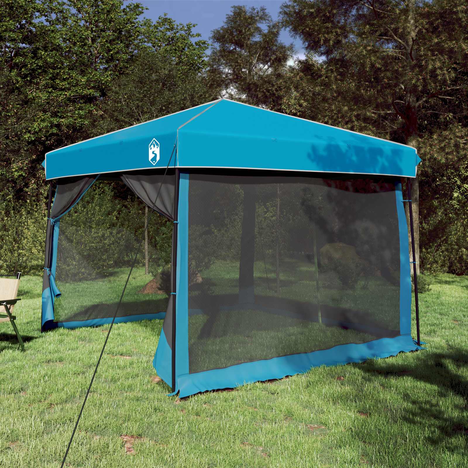 Camping Tent Set Folding 2 Pcs Taffeta And Fabric