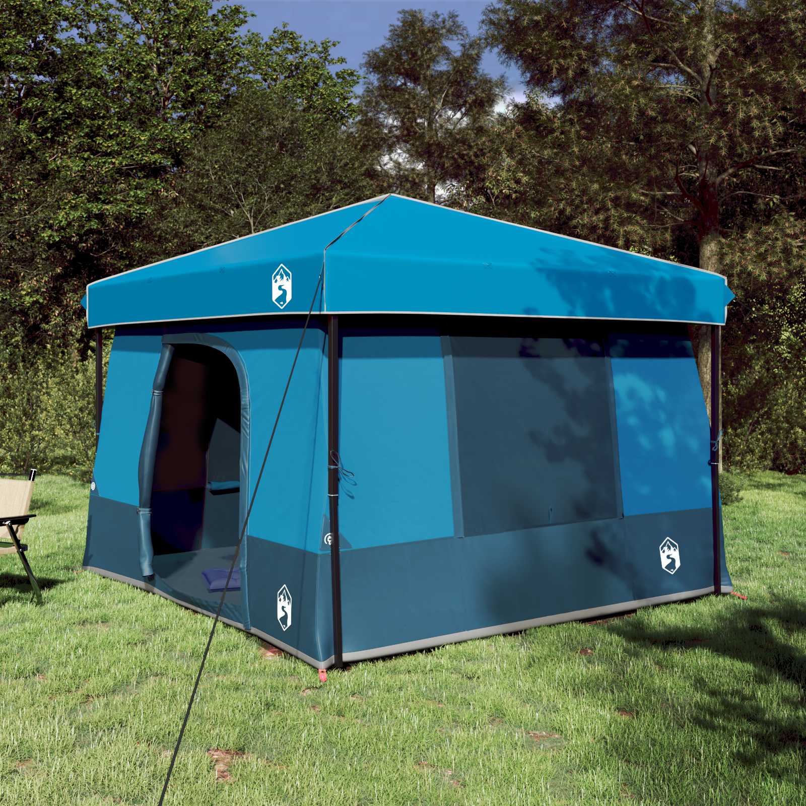 Camping Tent Set Folding 2 Pcs Taffeta And Fabric