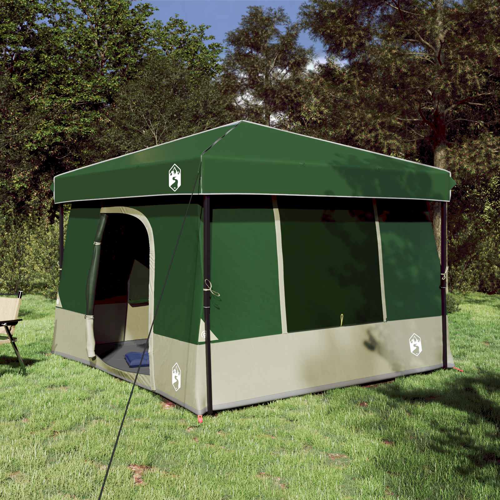 Camping Tent Set Folding 2 Pcs Taffeta And Fabric