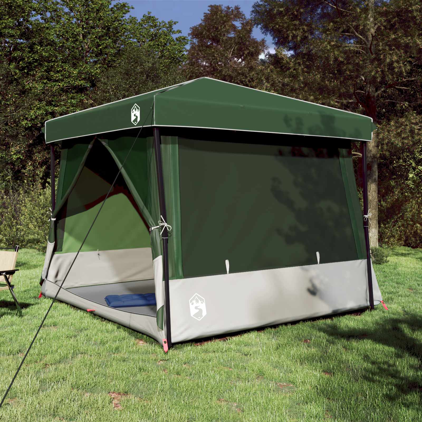 Camping Tent Set Folding 2 Pcs Taffeta And Fabric