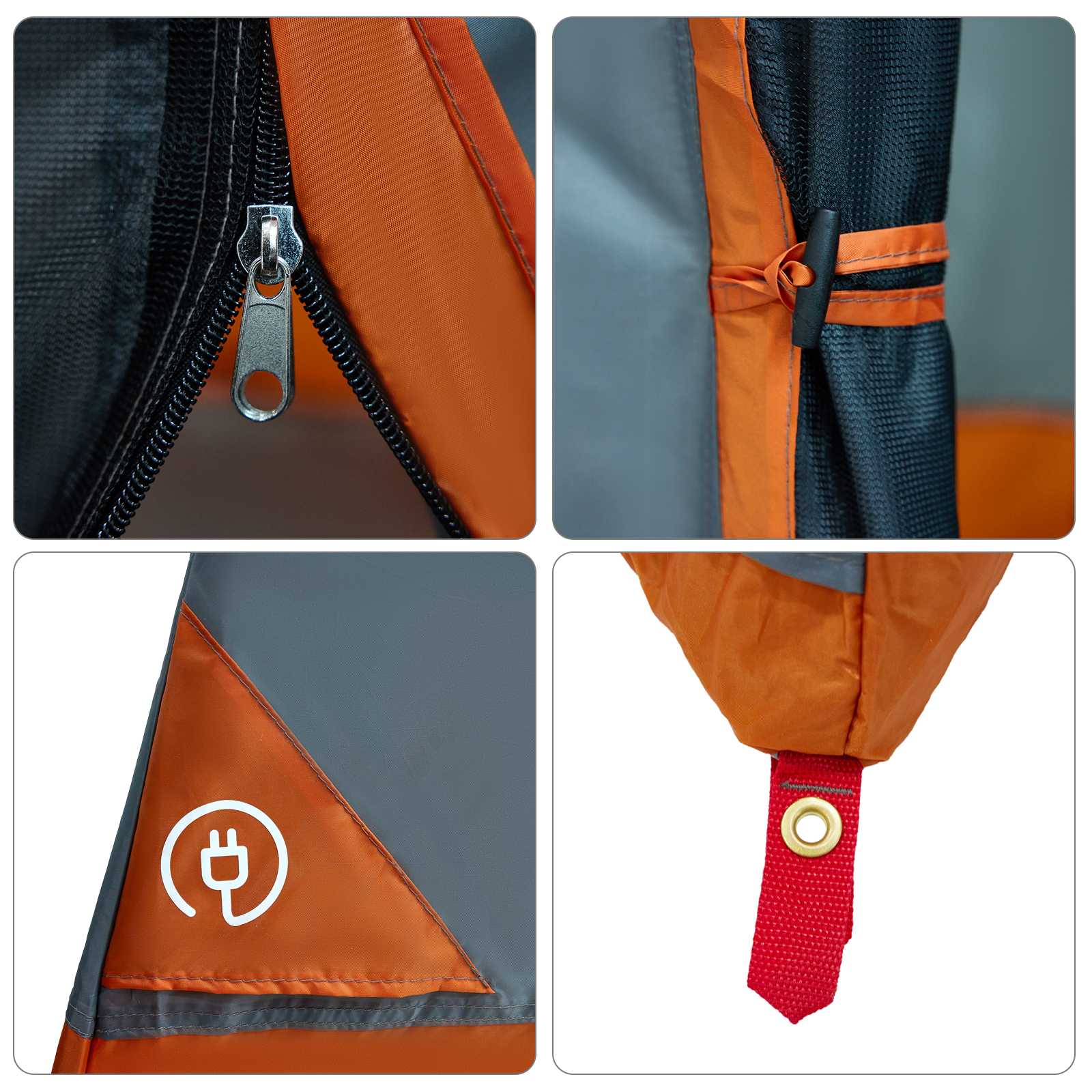 Camping Tent Set Folding 2 Pcs Taffeta And Fabric