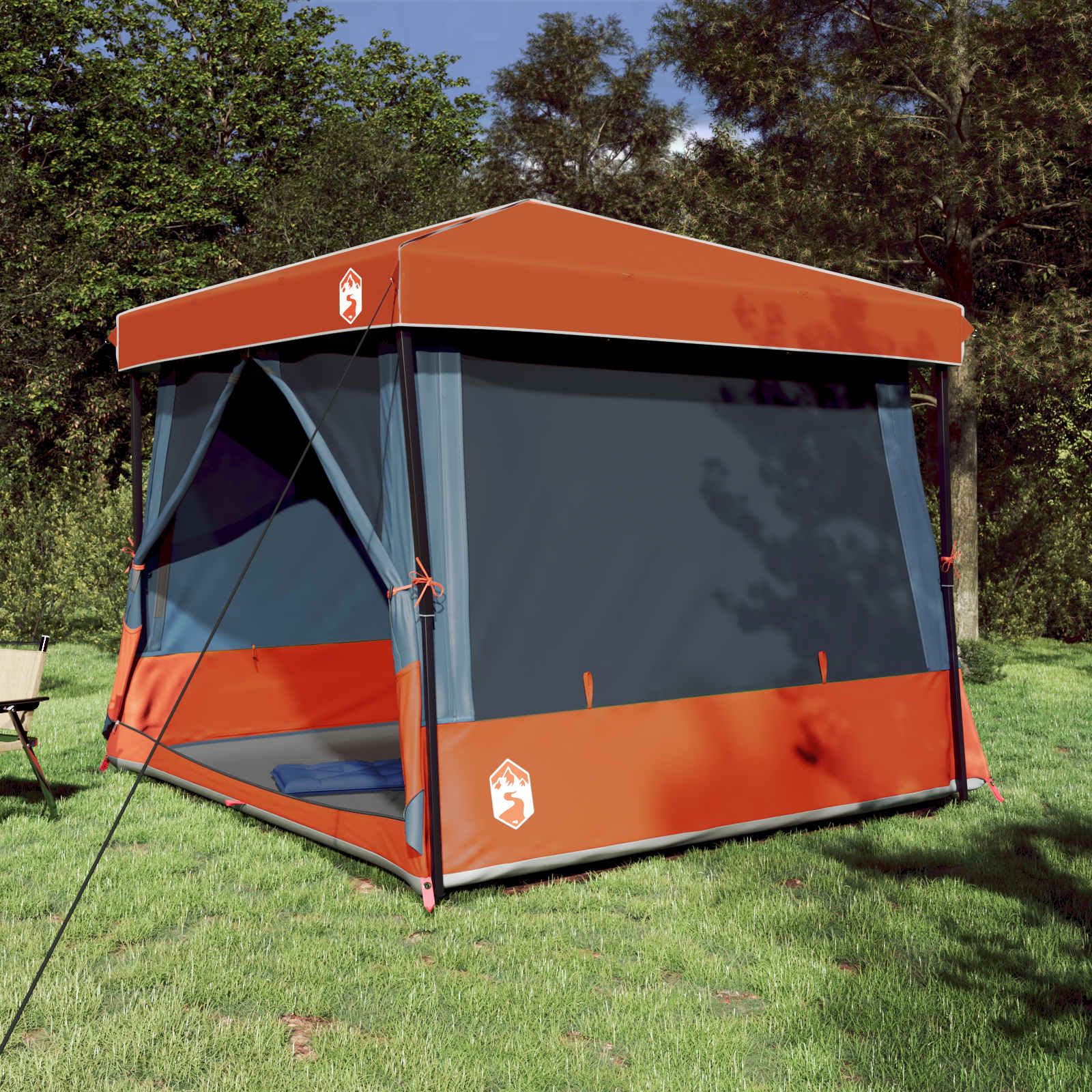 Camping Tent Set Folding 2 Pcs Taffeta And Fabric