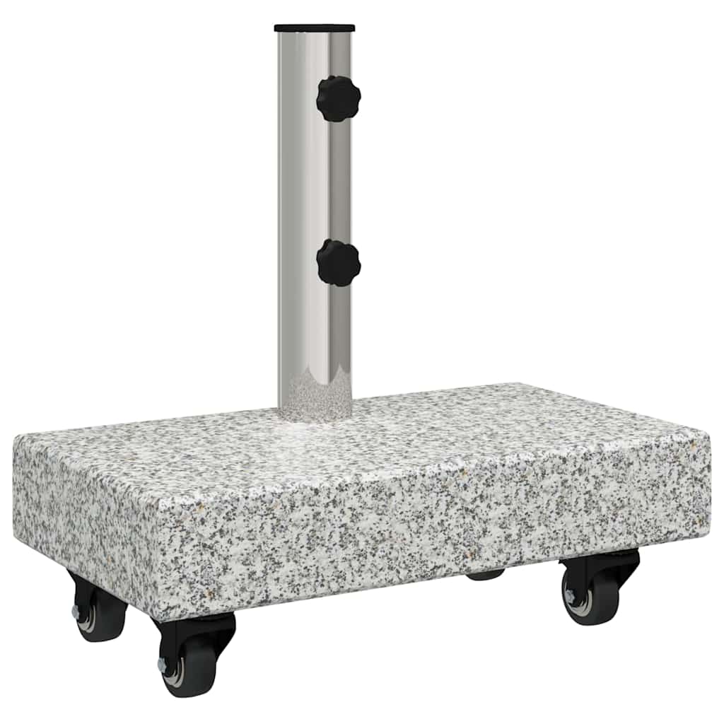 Outdoor Umbrella Bases Parasol Base Granite 25 Kg Rectangular Grey Black 45 cm