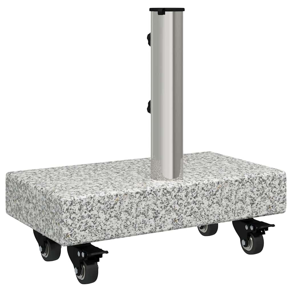 Outdoor Umbrella Bases Parasol Base Granite 25 Kg Rectangular Grey Black 45 cm