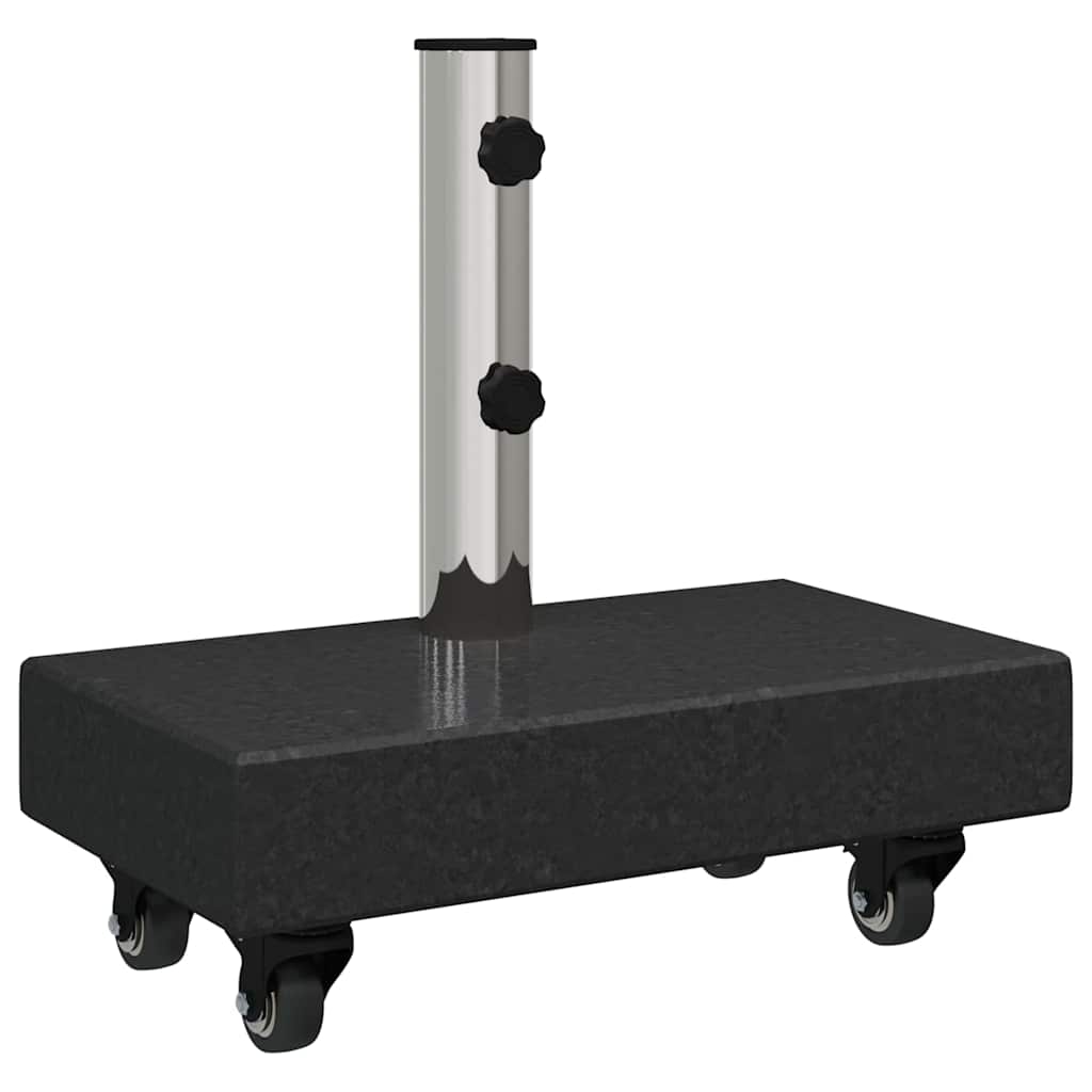 Outdoor Umbrella Bases Parasol Base Granite 25 Kg Rectangular Grey Black 45 cm