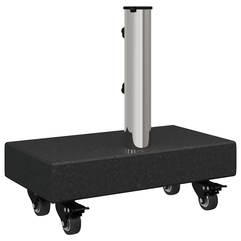Outdoor Umbrella Bases Parasol Base Granite 25 Kg Rectangular Grey Black 45 cm