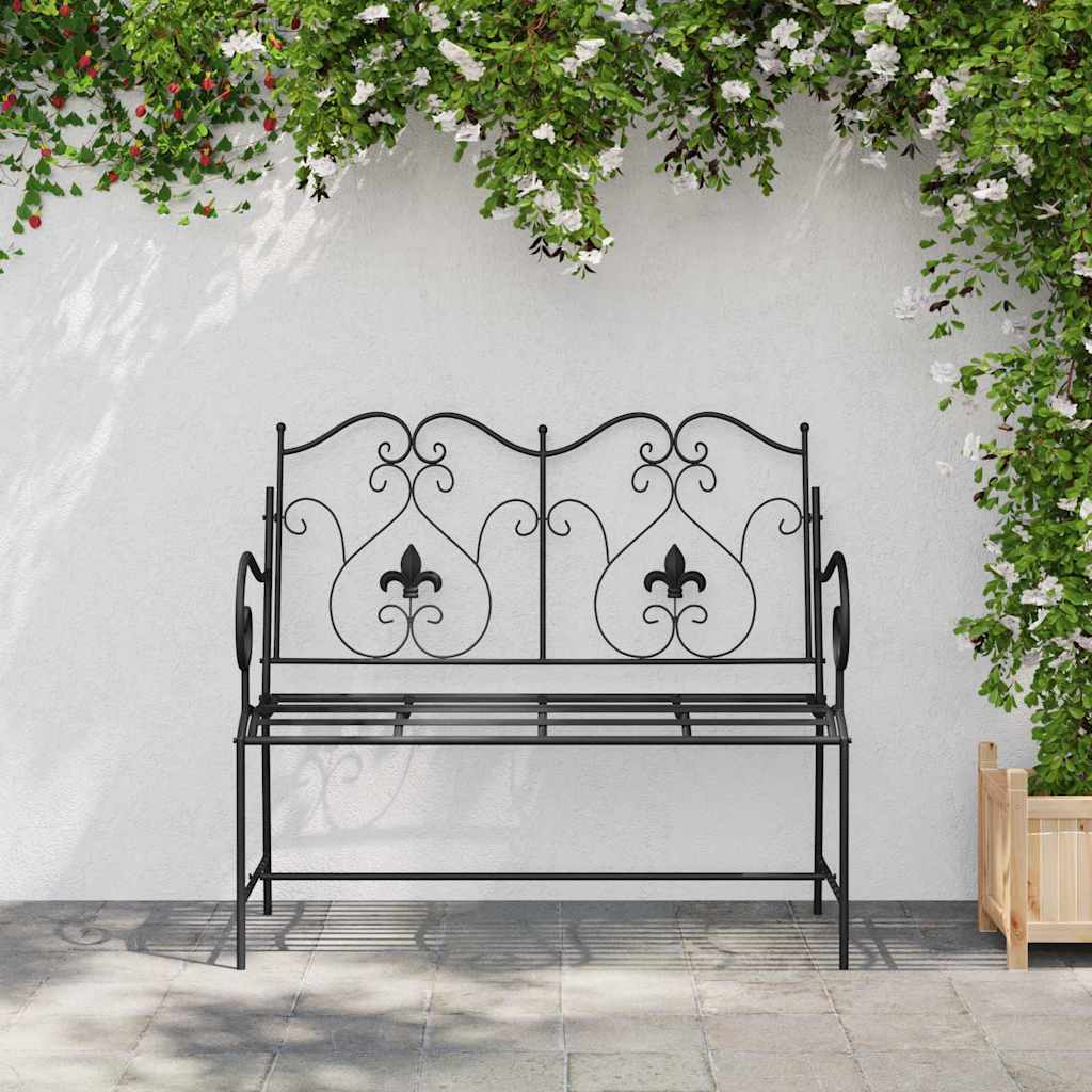 Outdoor Bench Antique Steel Garden Vintage Patio Park Seat 104cm Bronze Style Bl