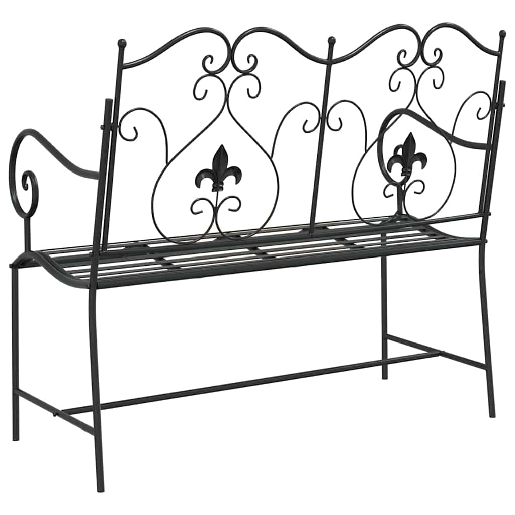 Outdoor Bench Antique Steel Garden Vintage Patio Park Seat 104cm Bronze Style Bl