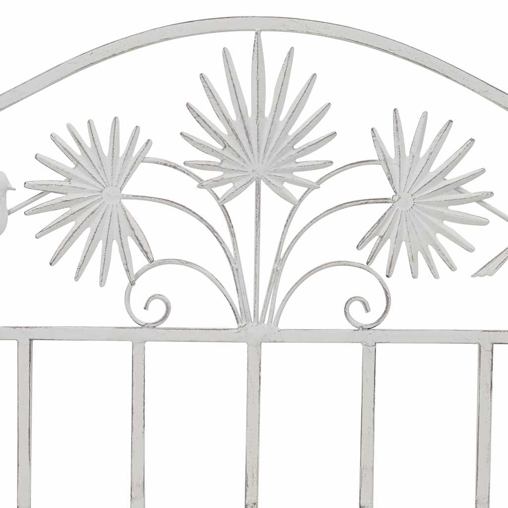 Outdoor Bench Steel Garden 104cm Patio Park Seat Weather Resistant Black Heavy W
