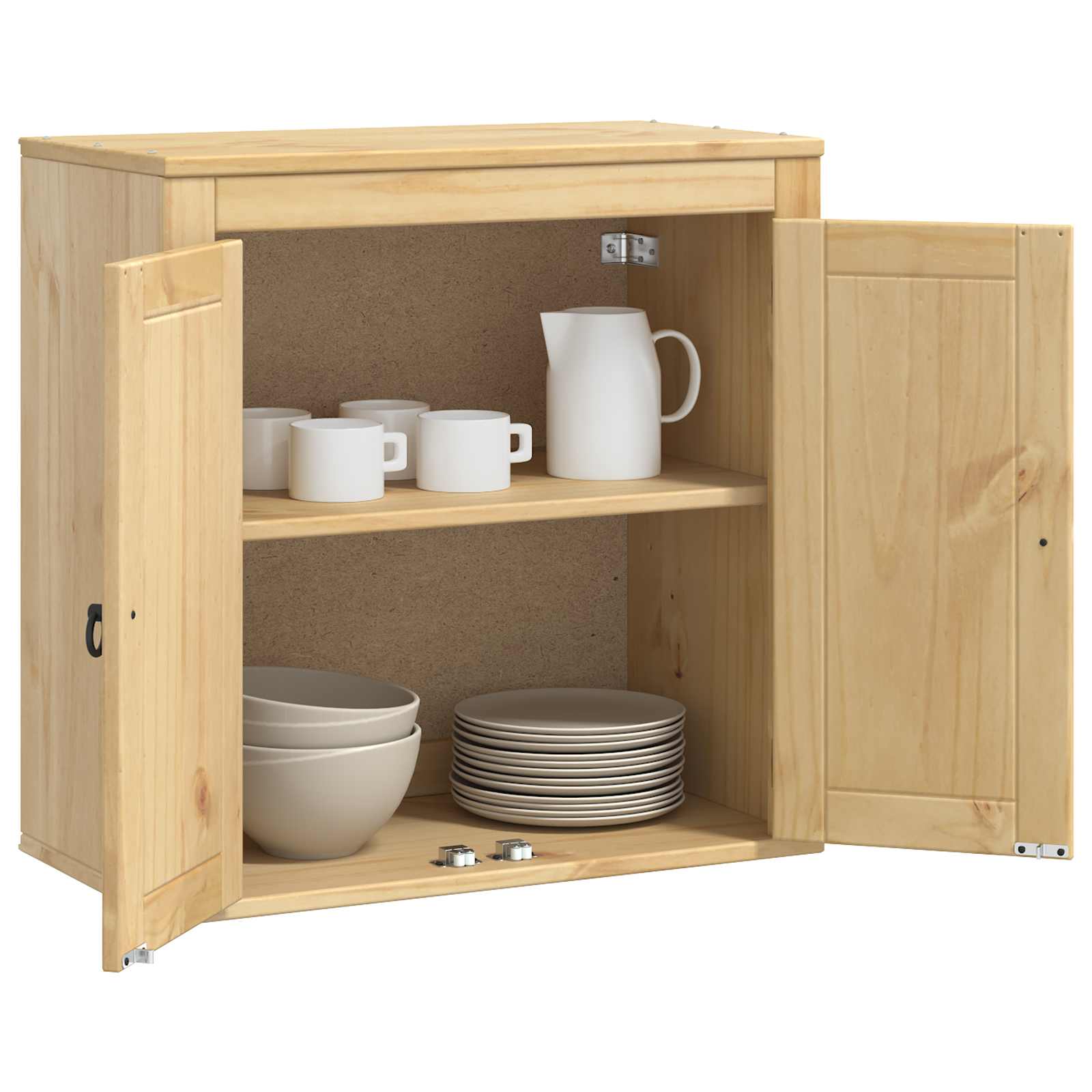 Cabinet Ski 66 X 58 X 207 Cm Solid Pine Wood