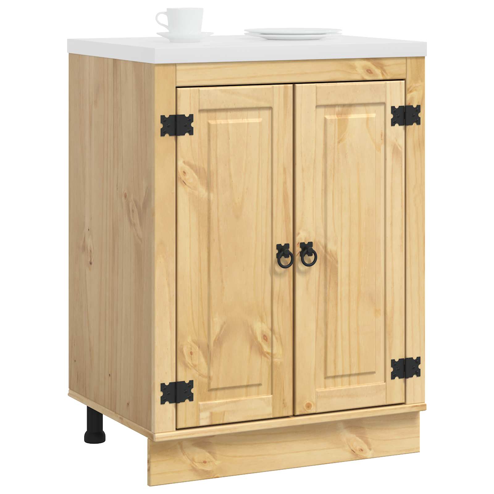 Cabinet Ski 66 X 58 X 207 Cm Solid Pine Wood