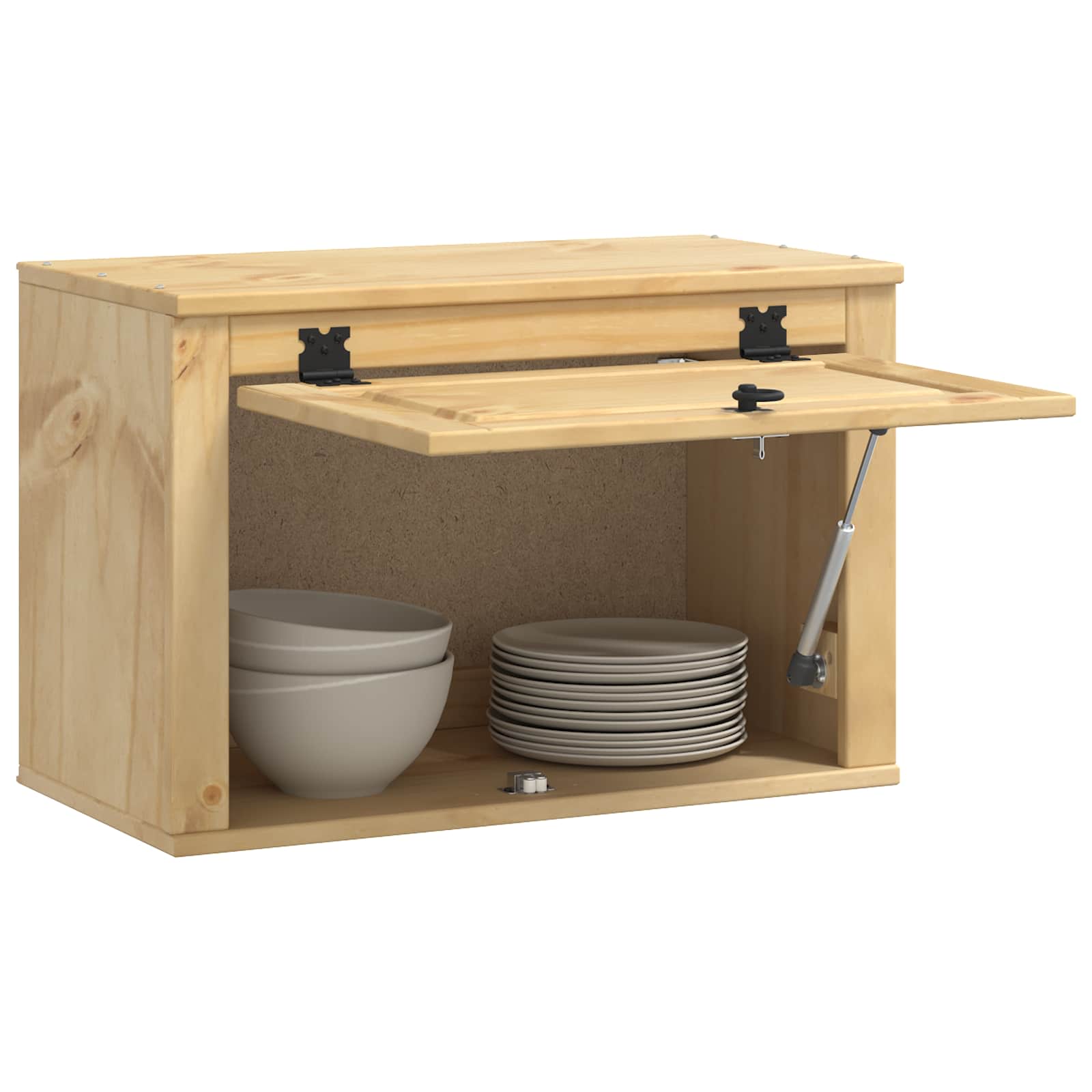 Cabinet Ski 66 X 58 X 207 Cm Solid Pine Wood