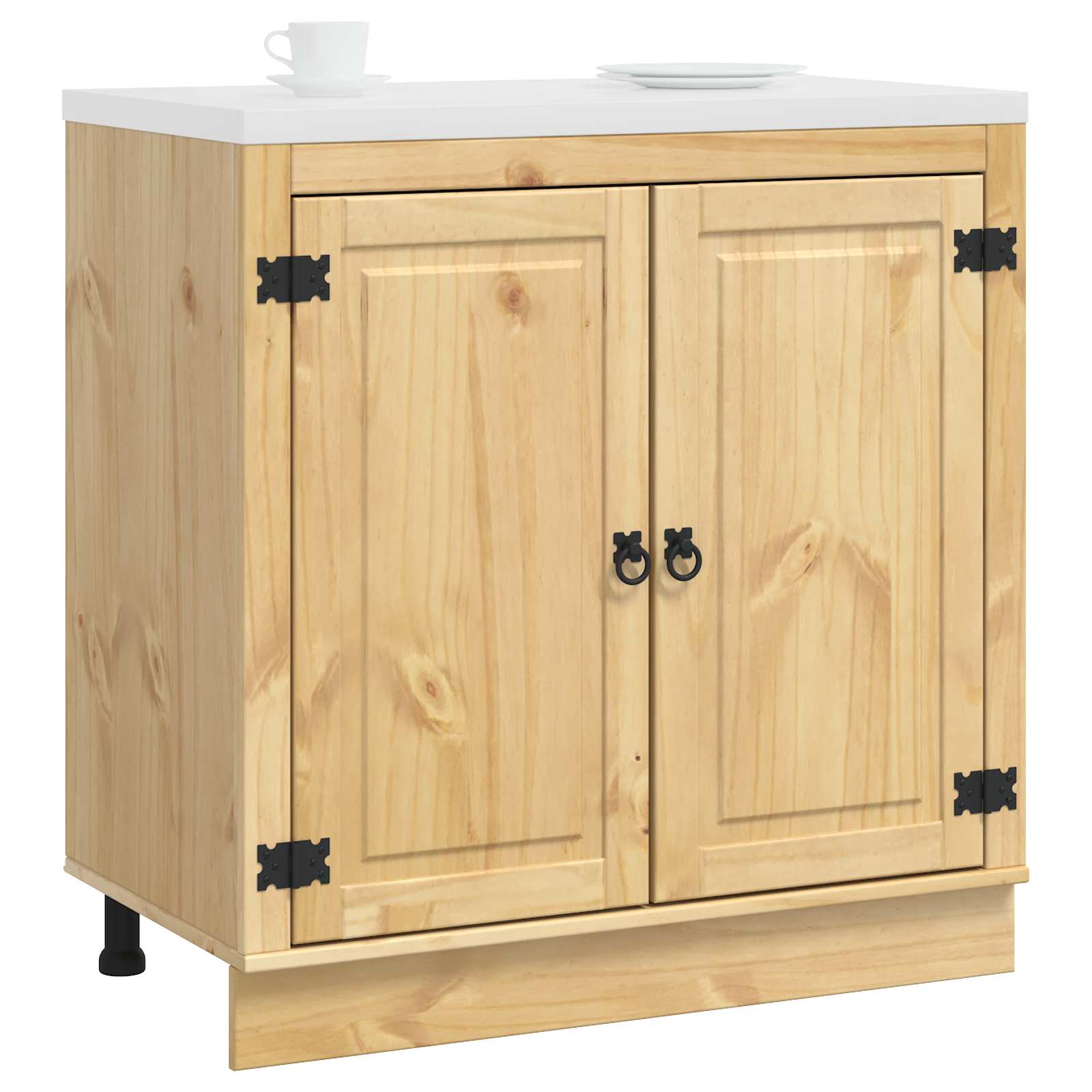 Cabinet Ski 66 X 58 X 207 Cm Solid Pine Wood
