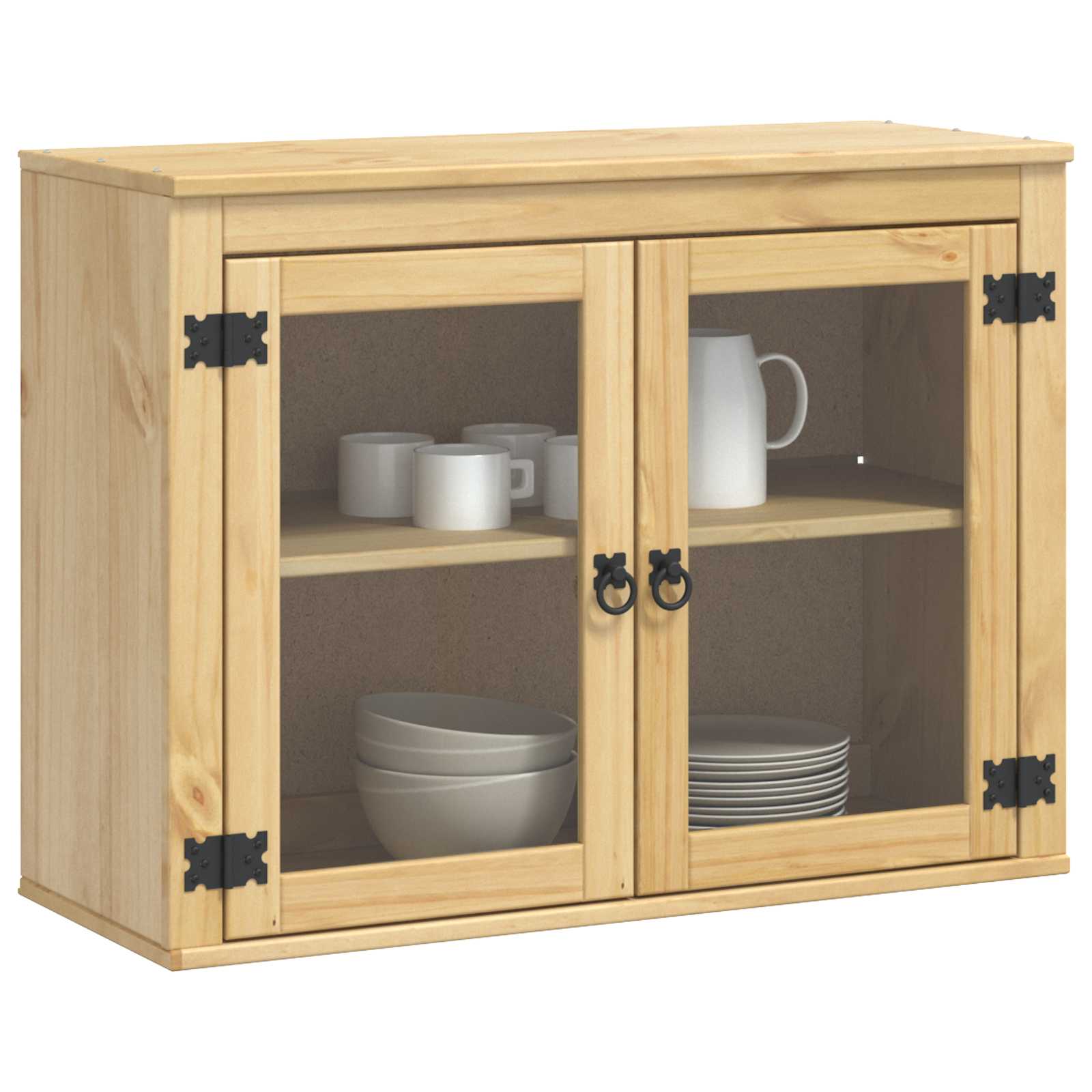 Cabinet Ski 66 X 58 X 207 Cm Solid Pine Wood
