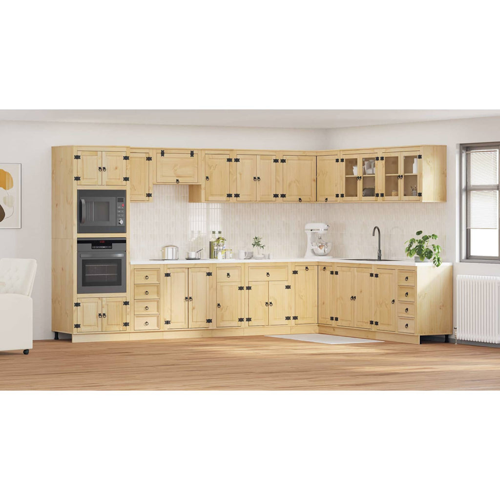 Cabinet Ski 66 X 58 X 207 Cm Solid Pine Wood