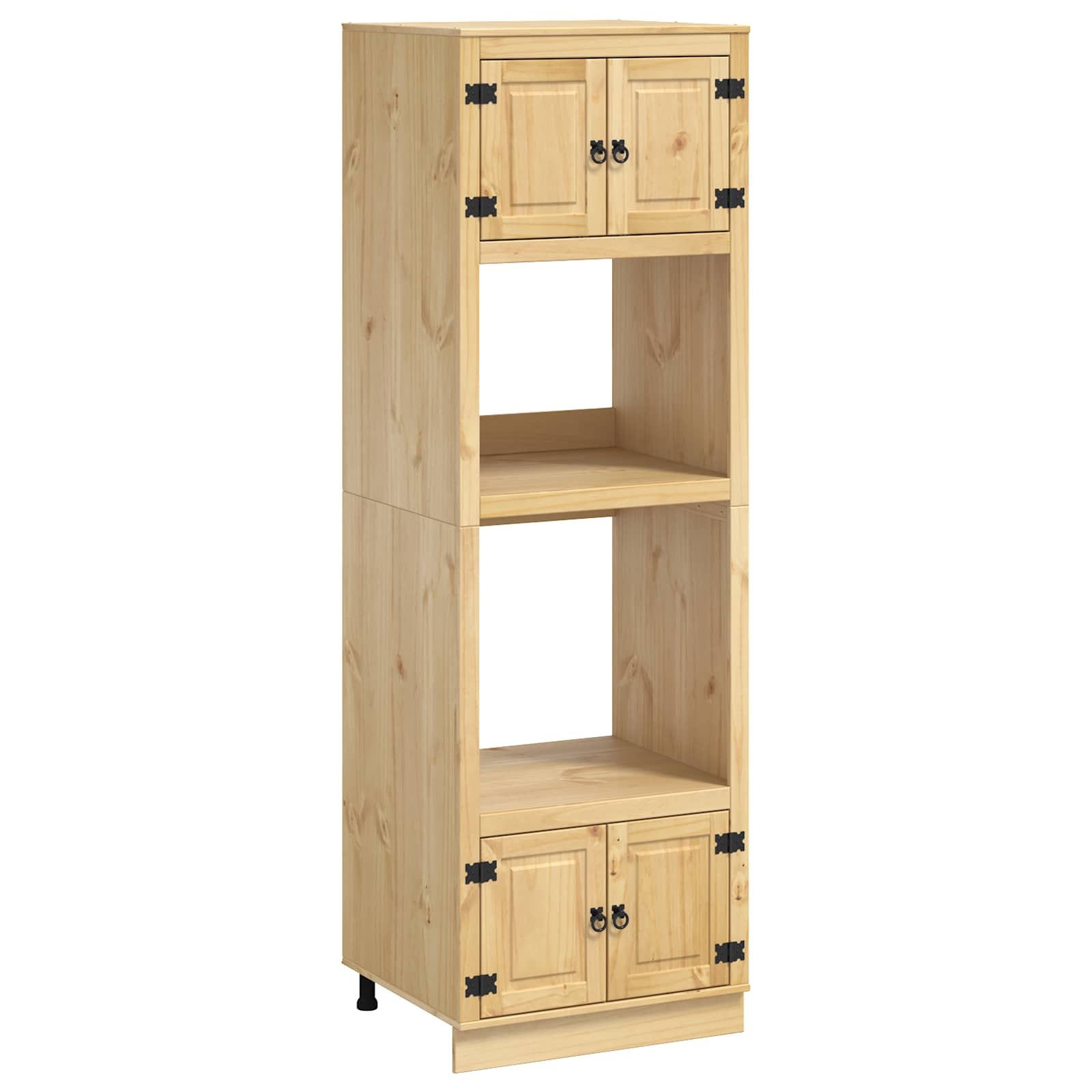 Cabinet Ski 66 X 58 X 207 Cm Solid Pine Wood