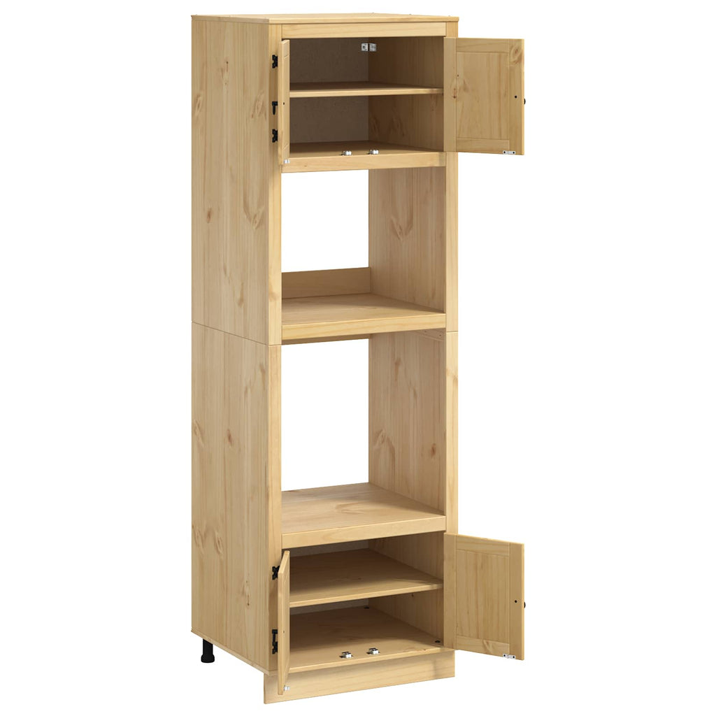 Cabinet Ski 66 X 58 X 207 Cm Solid Pine Wood