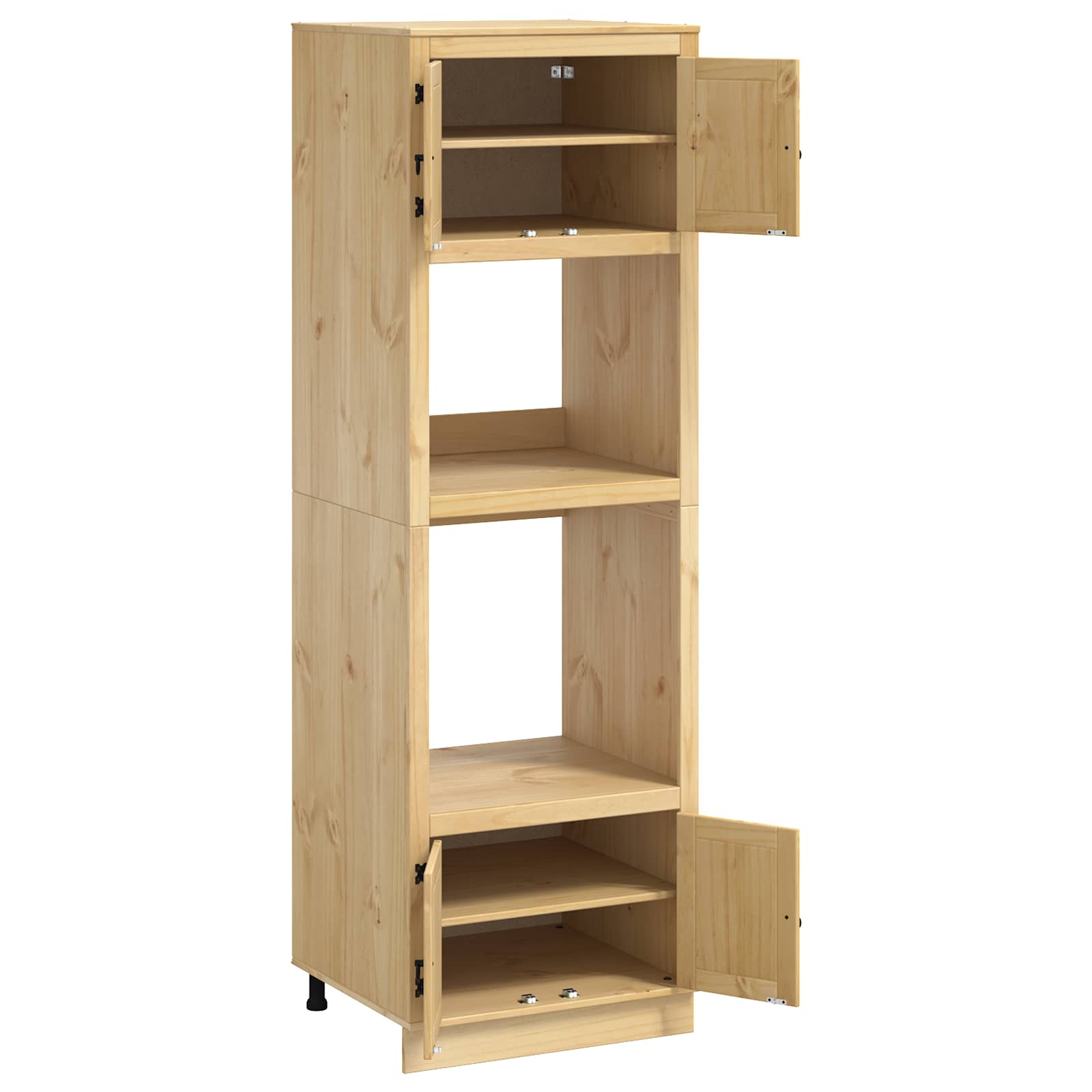 Cabinet Ski 66 X 58 X 207 Cm Solid Pine Wood