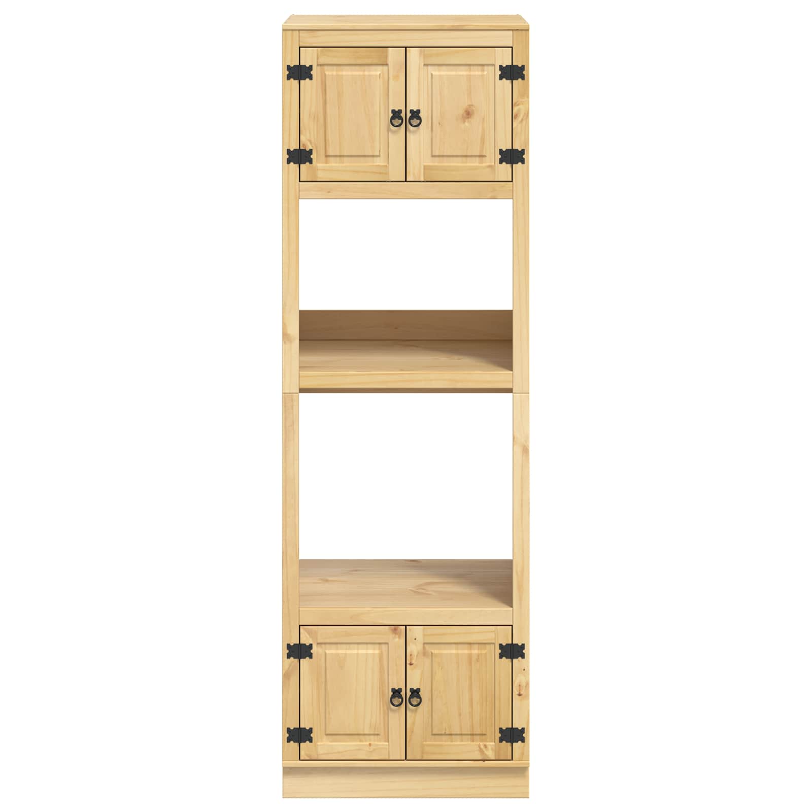 Cabinet Ski 66 X 58 X 207 Cm Solid Pine Wood