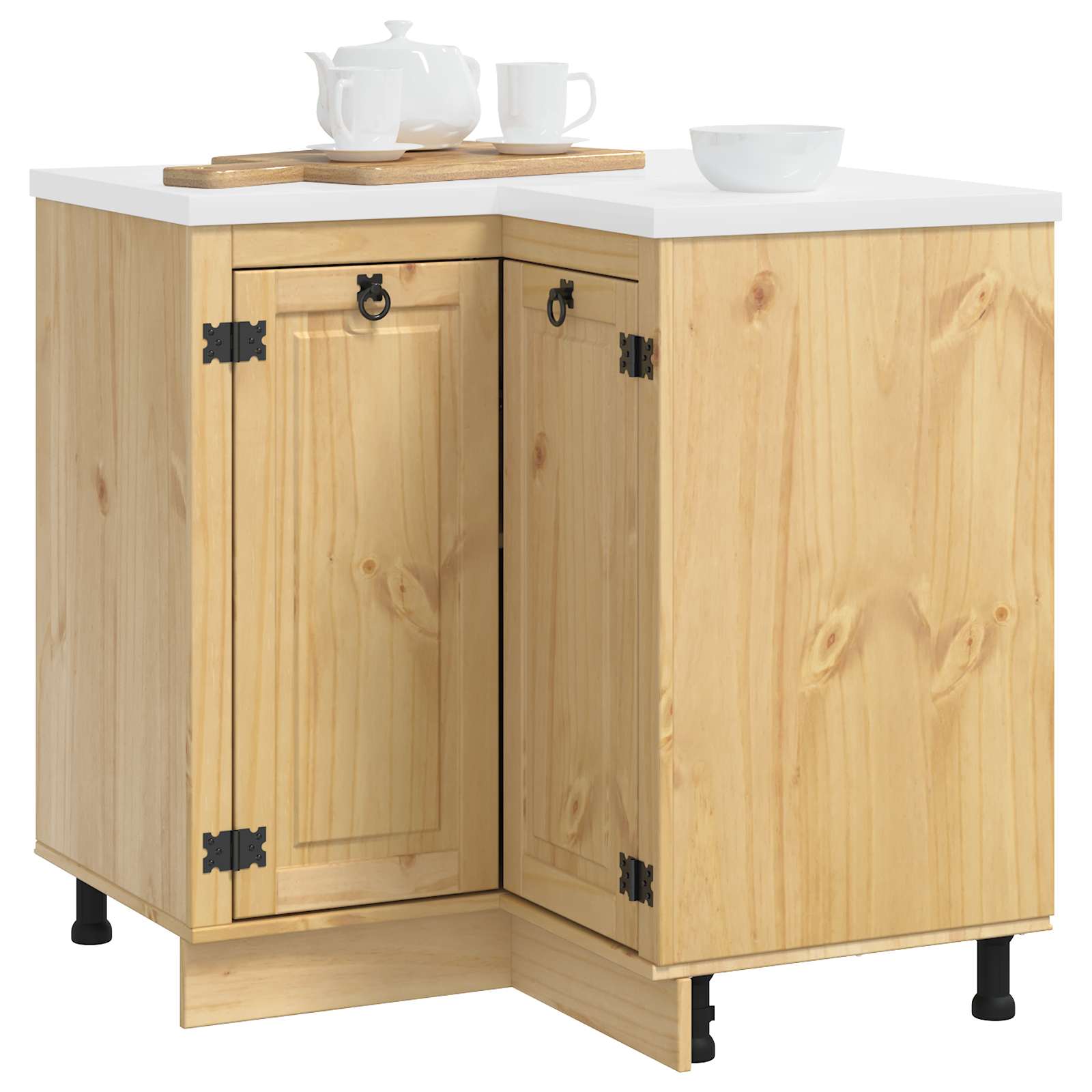 Cabinet Ski 66 X 58 X 207 Cm Solid Pine Wood