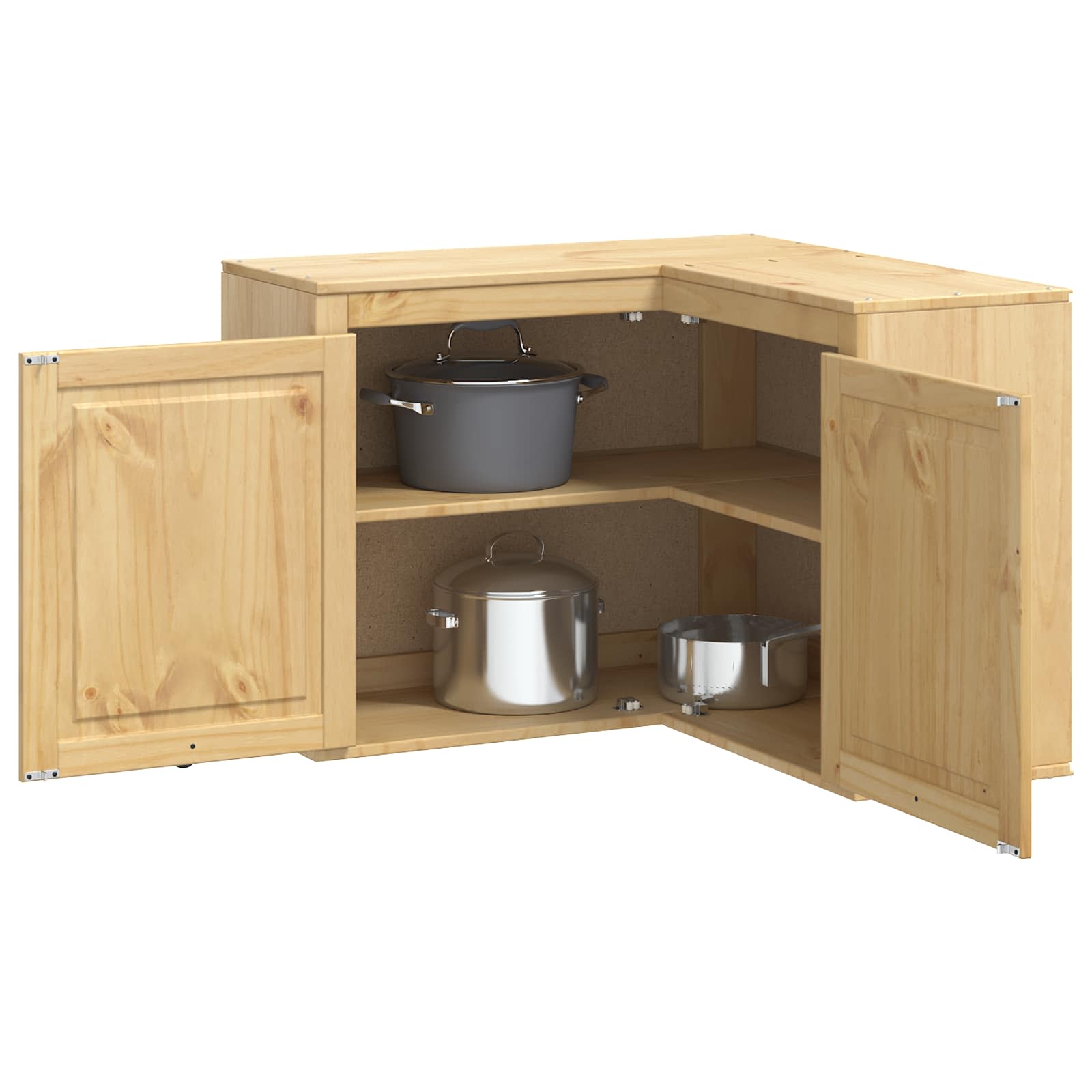 Cabinet Ski 66 X 58 X 207 Cm Solid Pine Wood
