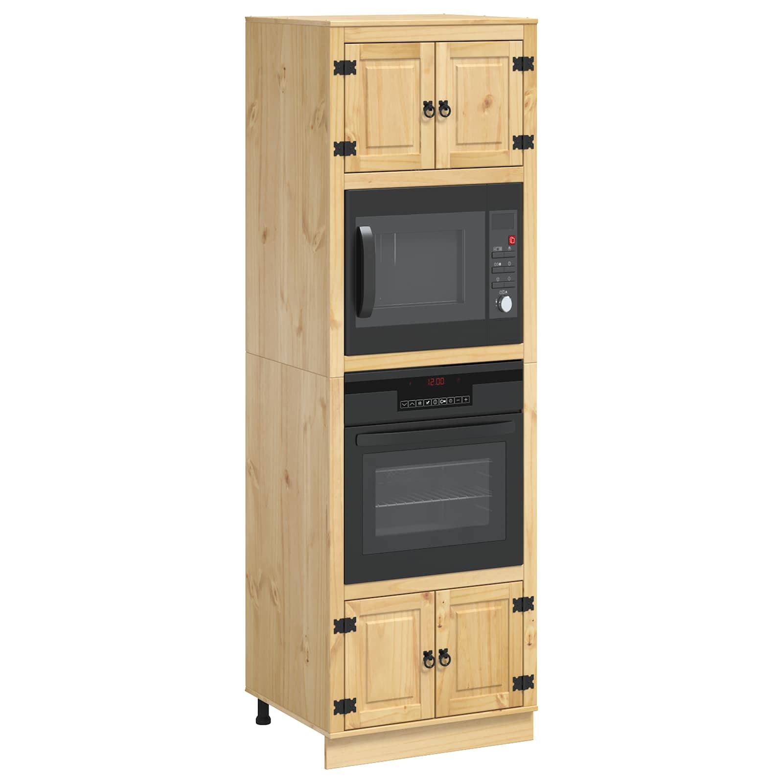 Cabinet Ski 66 X 58 X 207 Cm Solid Pine Wood