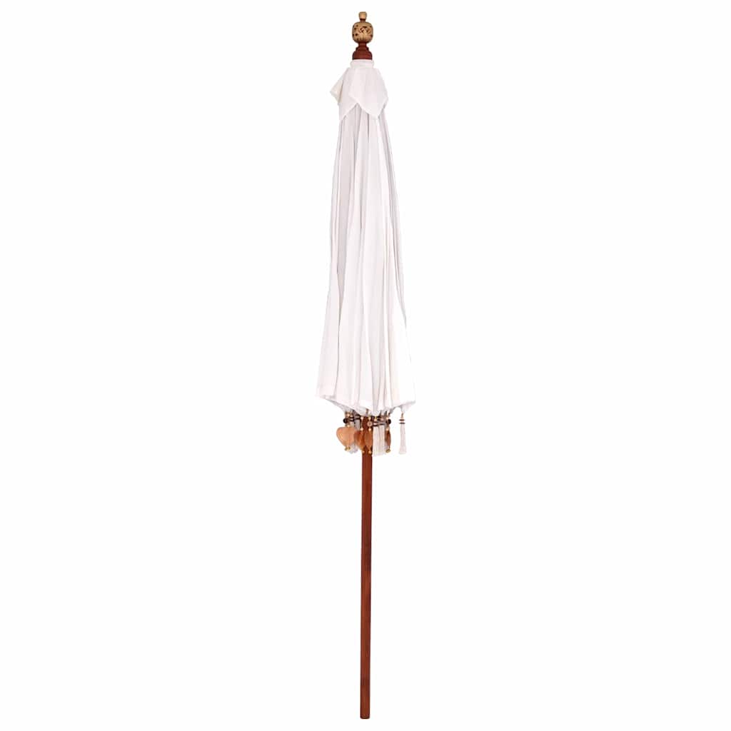 Balinese Parasol Cream 220 X 220 X 260 Cm Cotton And Solid Wood