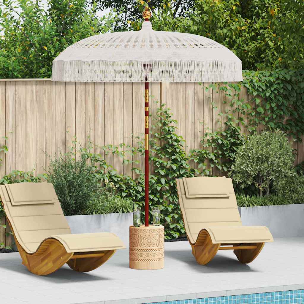 Macrame Parasol Cream 252.5 X 252.5 X 260 Cm