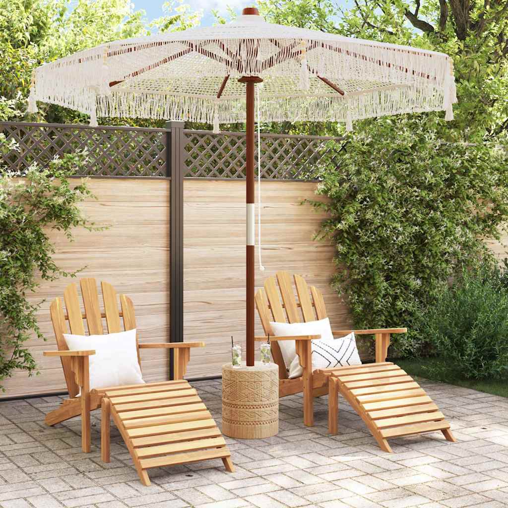 Macrame Parasol Cream 252.5 X 252.5 X 260 Cm