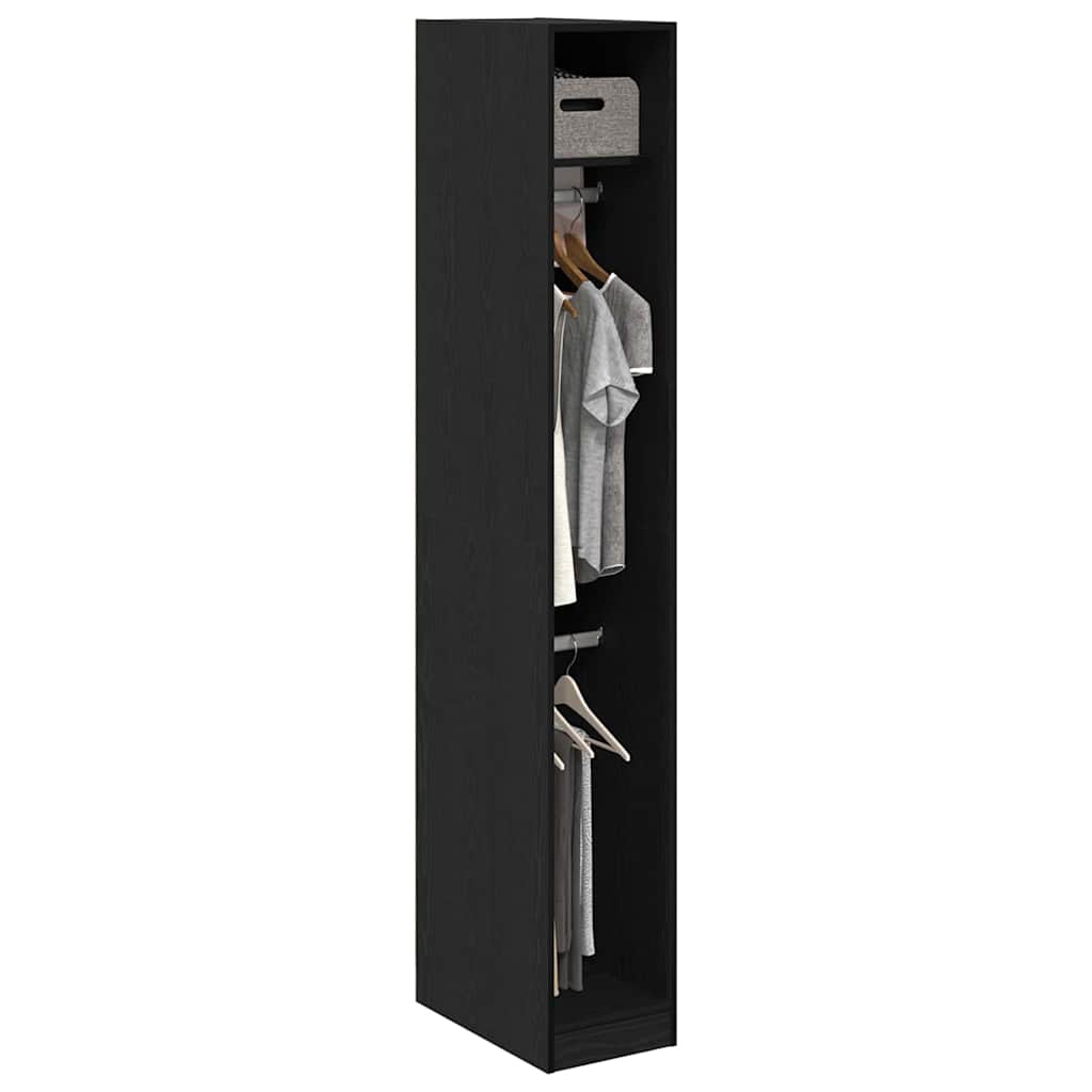 Wardrobe Old Wood Effect Shelf Clothes Storage Cabinet Bedroom Unit